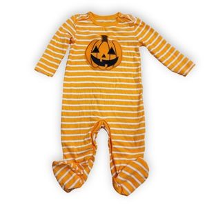 Orange Stripped Halloween Footed Sleeper, Kid's 3M